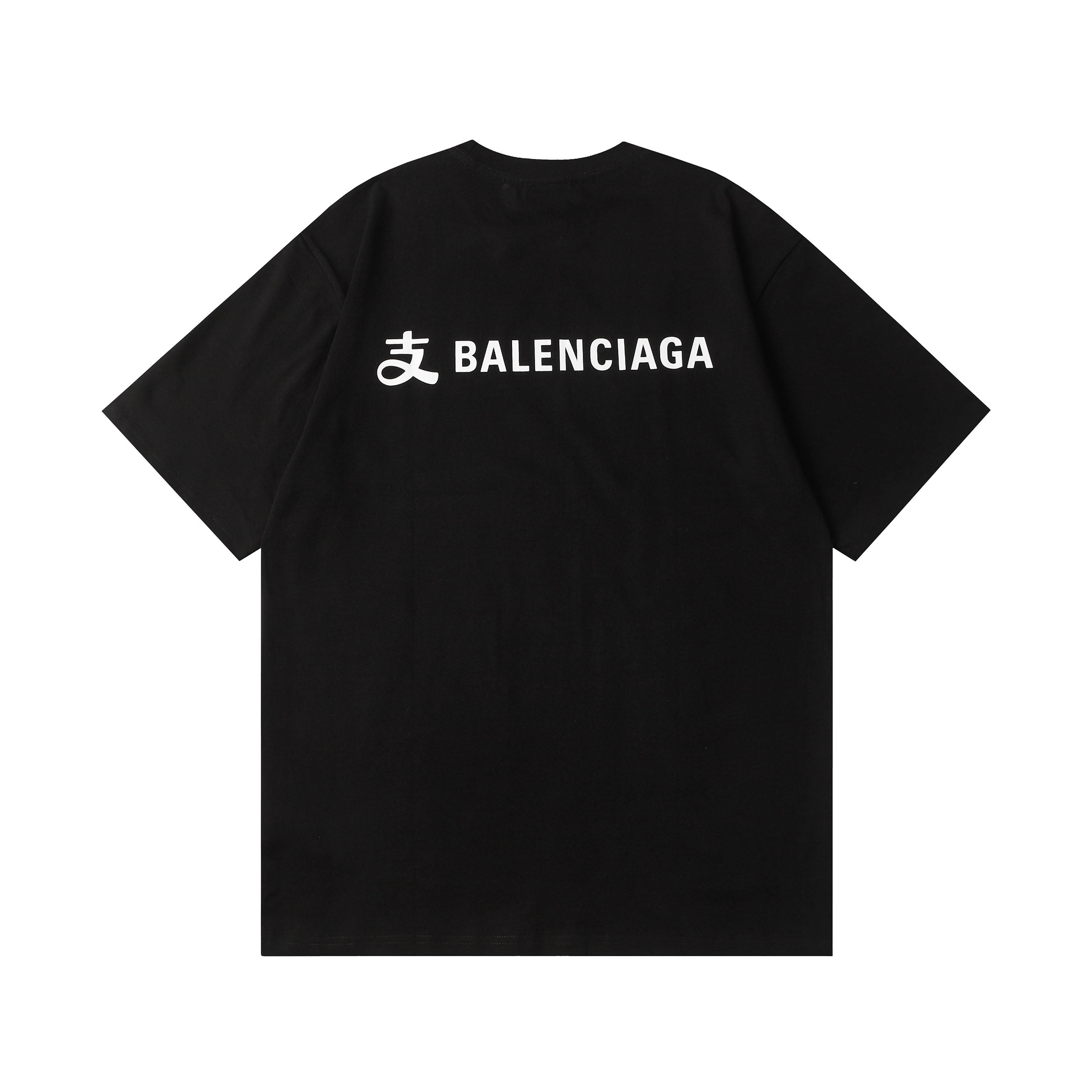 BALENCIAGA × Alipay 2024 Limited Edition Logo T-Shirt – 330g Premium Cotton, XS–L (Black)