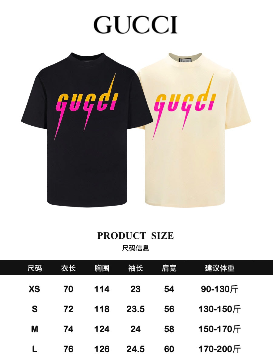 GUCCI 24SS Classic Oversized T-Shirt – 280g Compact Double-Yarn Cotton (XS–L)