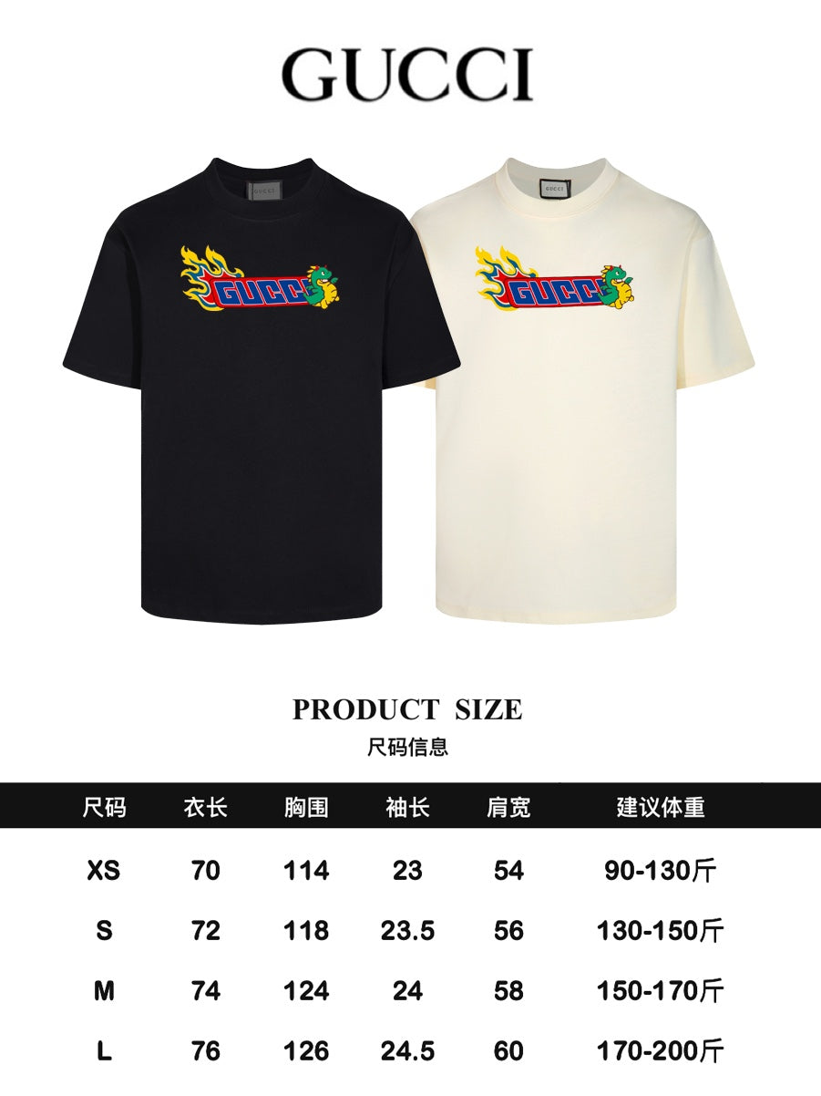 GUCCI 24SS Classic Oversized T-Shirt – Premium 280g Cotton (XS–L)