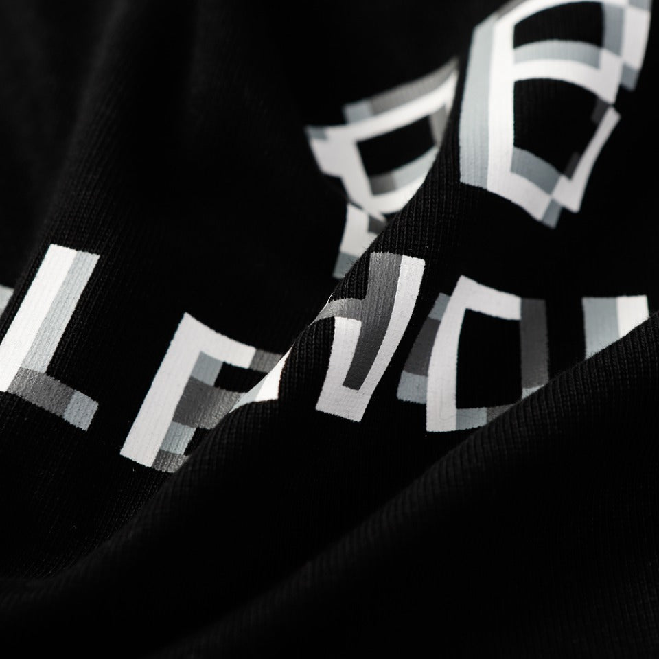 BALENCIAGA 2024 SS “Volcanic Mosaic” Distressed T-Shirt – Konli Print, 350g Double-Yarn Cotton (Black/White, XS–L)
