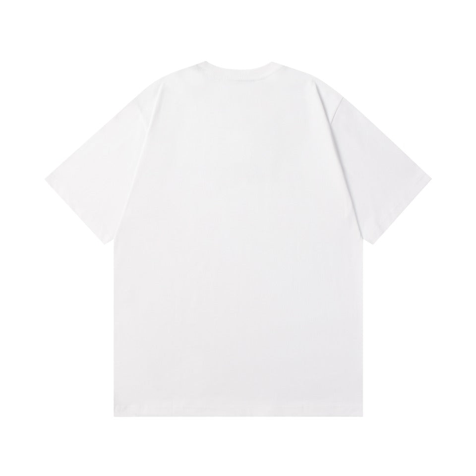 BALENCIAGA 2024 SS “Blurred Cola” Splatter Logo T-Shirt – 350g High-Density Cotton (Black/White, Unisex)