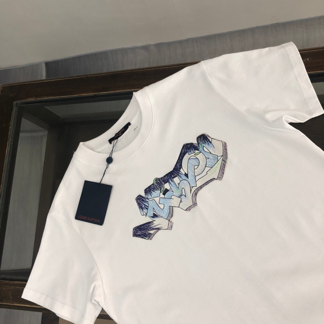 LV Summer New Crewneck T-Shirt – Unisex, M-XXXL, Complete Tags
