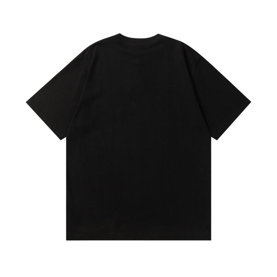 BALENCIAGA 2024 SS “Blurred Cola” Splatter Logo T-Shirt – 350g Custom Double-Yarn Cotton (Black/White, Unisex)
