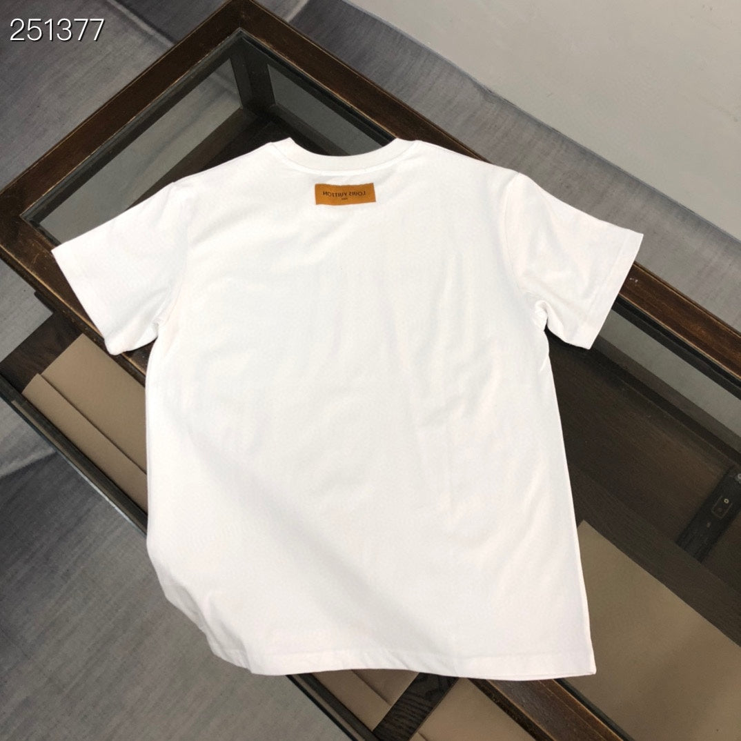 Louis Vuitton (LV) Logo Print T-Shirt – Premium 50s Double-Combed Cotton, Breathable & Comfortable, Unisex M-3XL