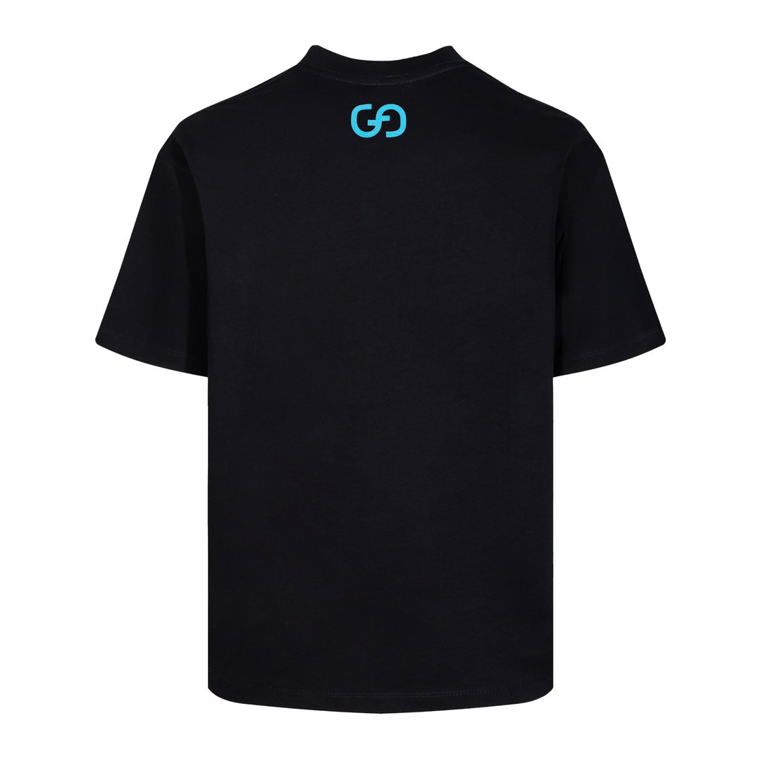 GUCCI 24SS Classic Oversized T-Shirt – Premium Double-Yarn Cotton | Black / Apricot (XS–L)