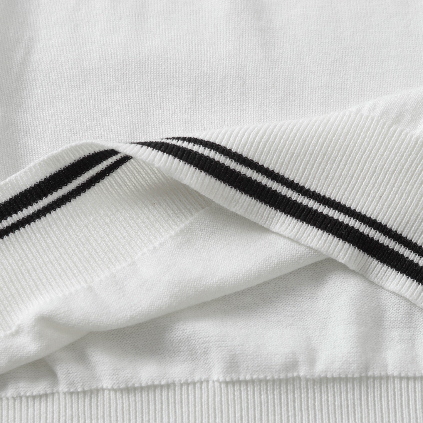 BALENCIAGA Jacquard-Knit Collar T-Shirt · Unisex Premium Tee (Black/White | XS–L)