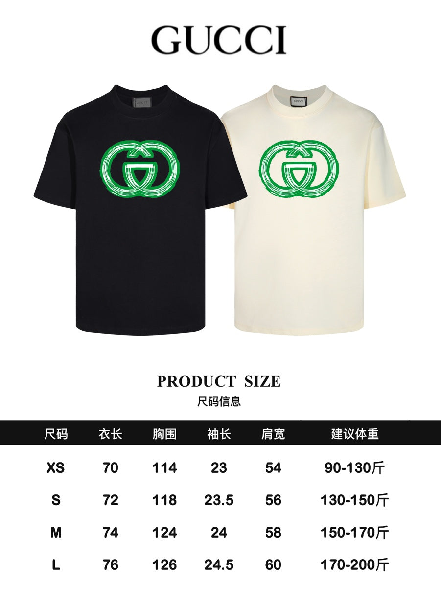 GUCCI 24SS Premium Oversized T-Shirt – Double-Spun Cotton (XS–L)