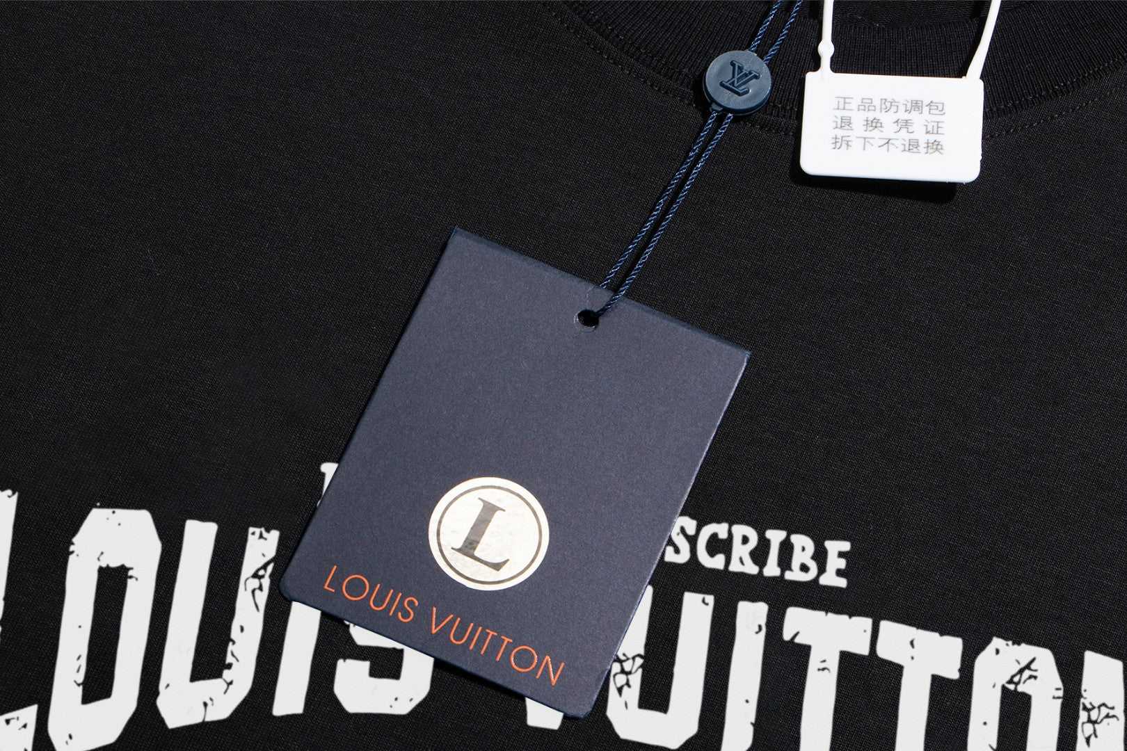 Louis Vuitton 2025 Premium Round Neck T-Shirt with Embroidered Sleeve Logo – Unisex Casual Tee (S-2XL, Black/White/Beige)