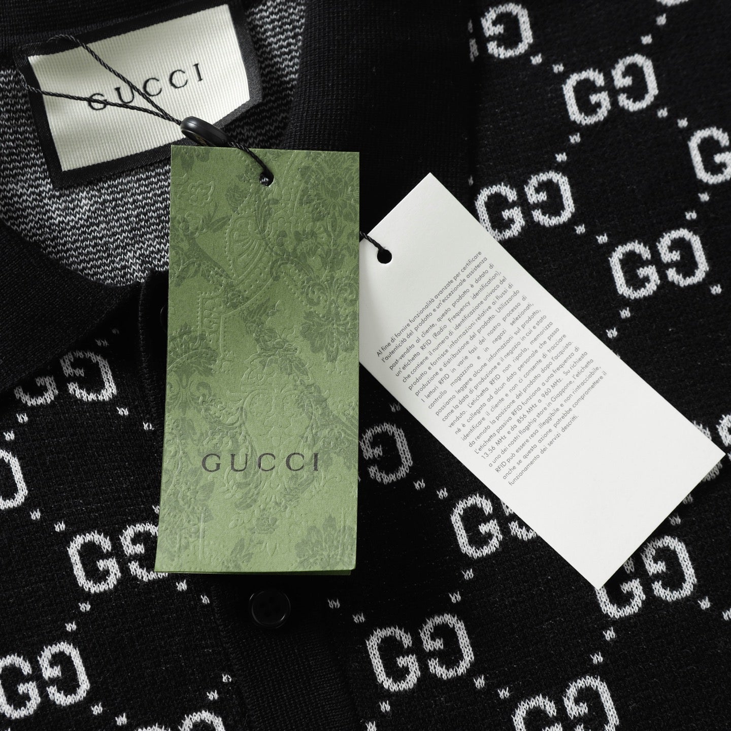 GUCCI Logo Jacquard Knit Crewneck T-Shirt – Unisex Luxury Edition (XS–L)
