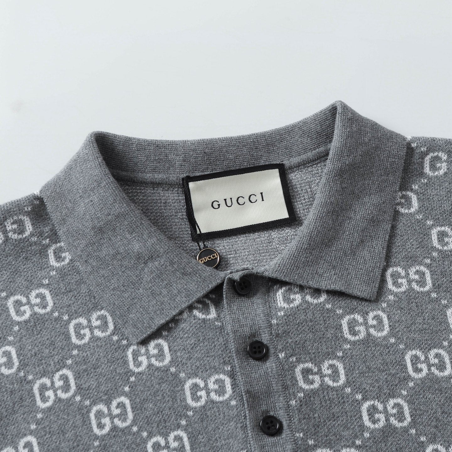 GUCCI Logo Jacquard Knit Crewneck T-Shirt – Unisex Luxury Edition (XS–L)