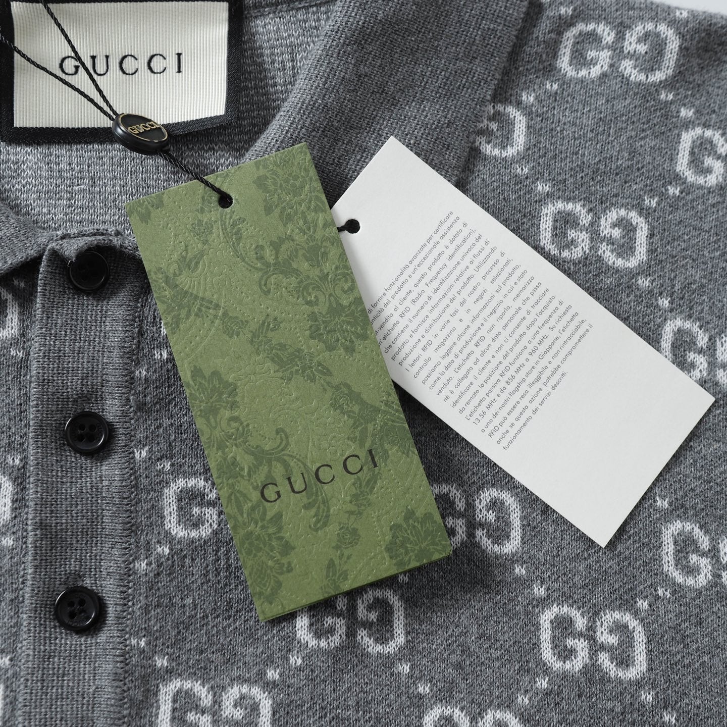 GUCCI Logo Jacquard Knit Crewneck T-Shirt – Unisex Luxury Edition (XS–L)
