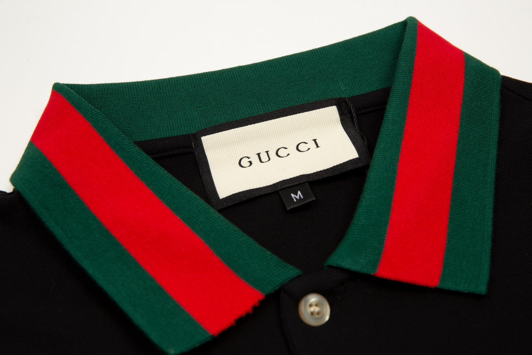 GUCCI Spring/Summer Polo Shirt – Color-Block Design, Premium Fabric (M–3XL)
