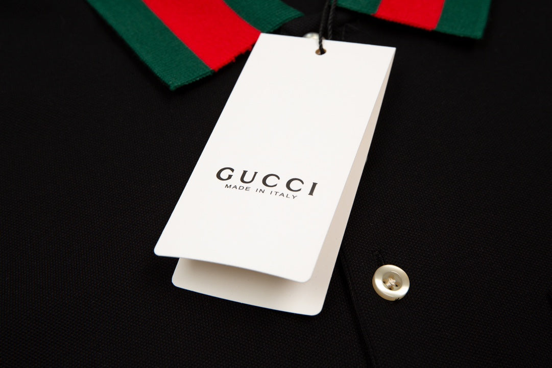 GUCCI Spring/Summer Polo Shirt – Color-Block Design, Premium Fabric (M–3XL)