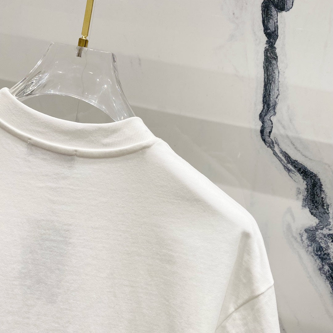 BALENCIAGA 320g Oversized Cotton T-Shirt with Dislocated Embroidered BB Logo – Unisex (S–XL)