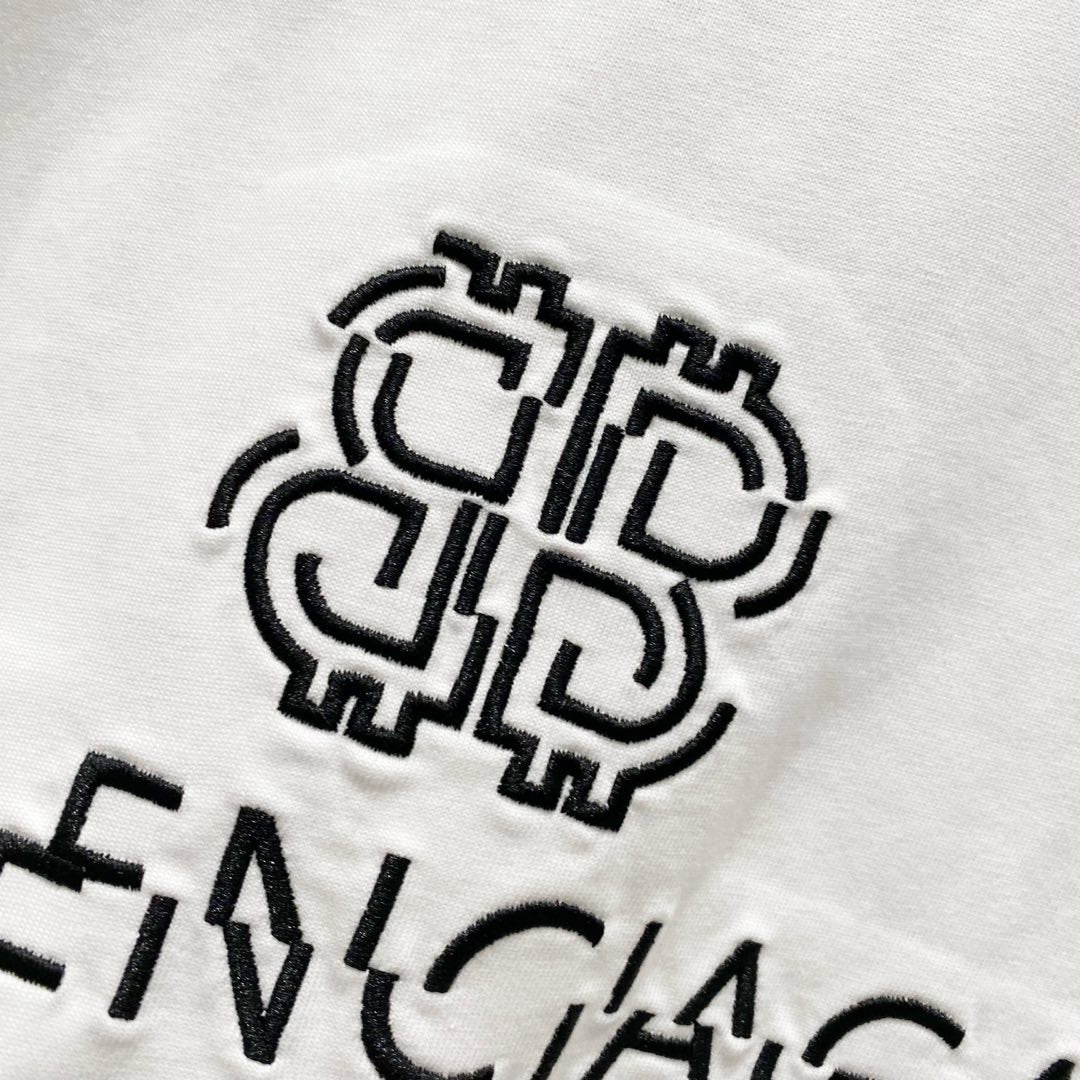 BALENCIAGA 320g Oversized Cotton T-Shirt with Dislocated Embroidered BB Logo – Unisex (S–XL)