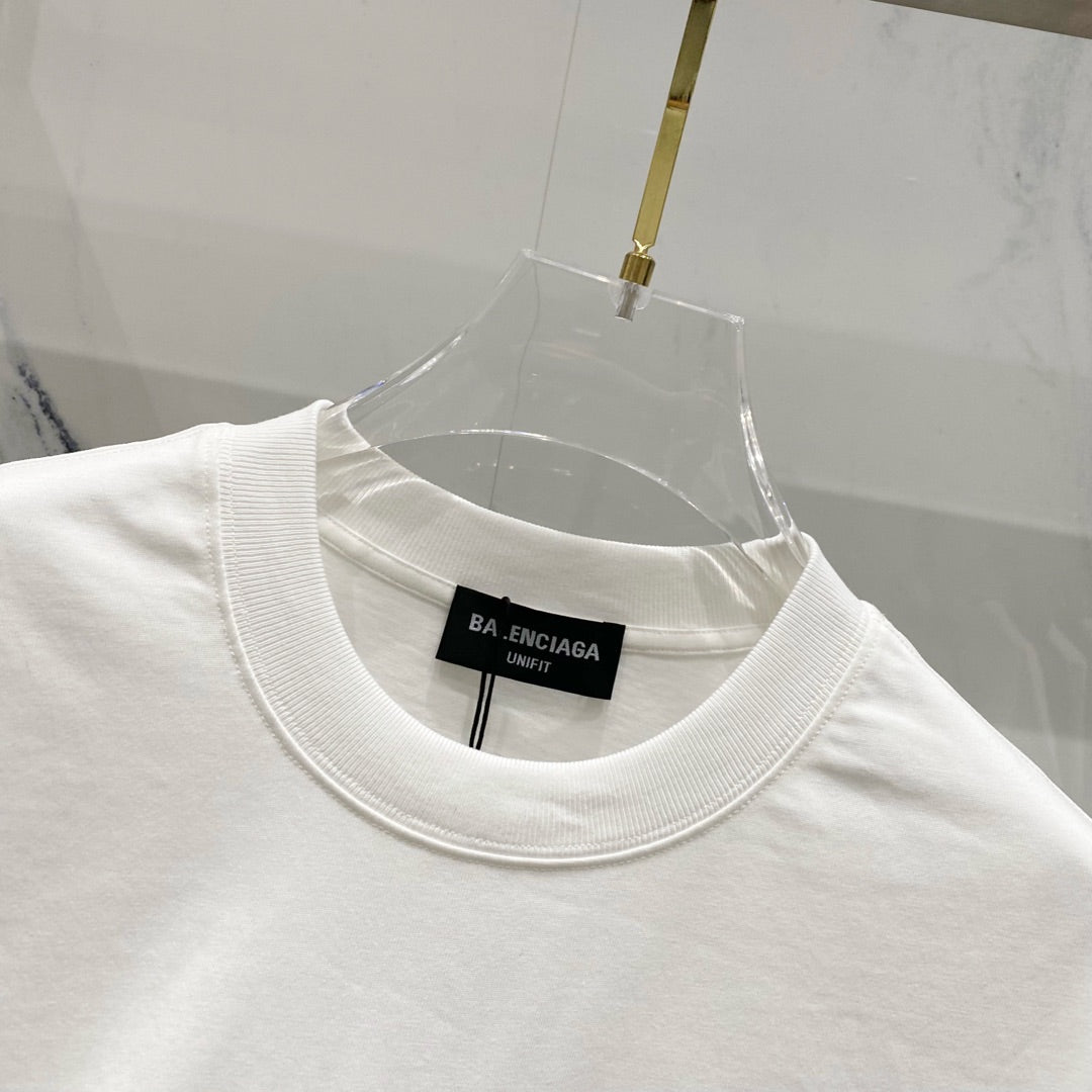 BALENCIAGA 320g Oversized Cotton T-Shirt with Dislocated Embroidered BB Logo – Unisex (S–XL)