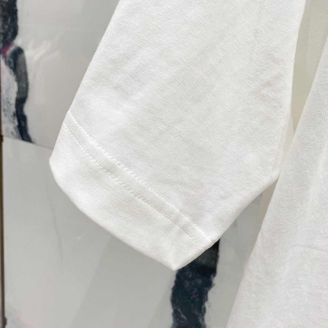 BALENCIAGA 320g Oversized Cotton T-Shirt with Dislocated Embroidered BB Logo – Unisex (S–XL)