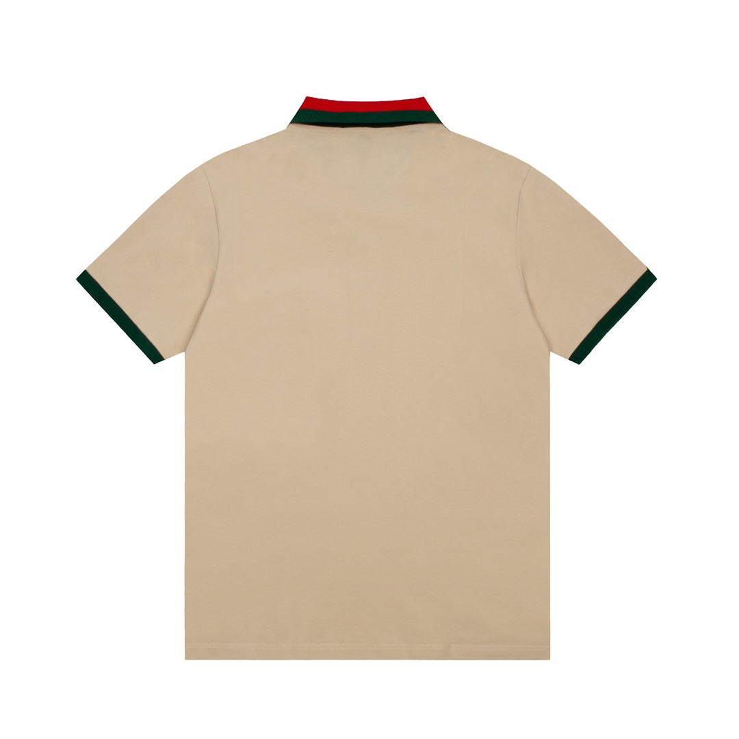 GUCCI Spring/Summer Polo Shirt – Color-Block Design, Premium Fabric (M–3XL)