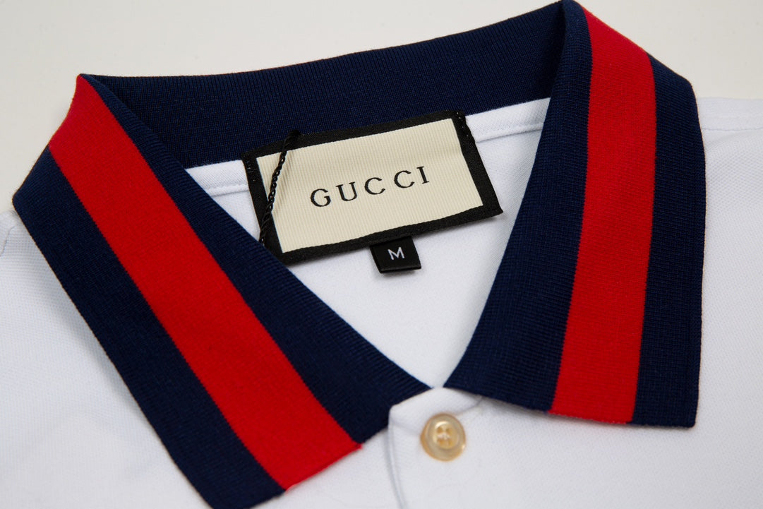 GUCCI Spring/Summer Polo Shirt – Color-Block Design, Premium Fabric (M–3XL)