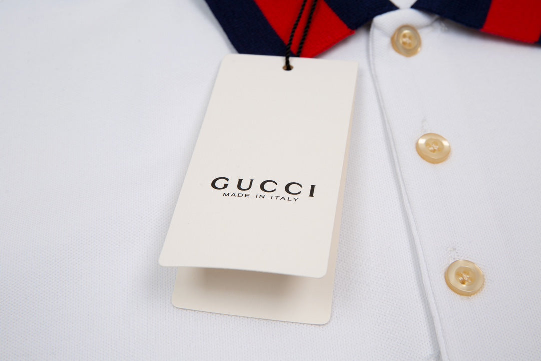 GUCCI Spring/Summer Polo Shirt – Color-Block Design, Premium Fabric (M–3XL)