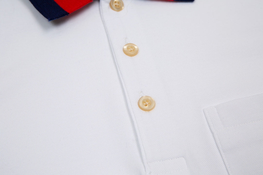 GUCCI Spring/Summer Polo Shirt – Color-Block Design, Premium Fabric (M–3XL)