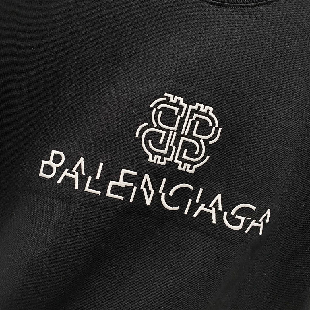 BALENCIAGA 320g Oversized Cotton T-Shirt with Dislocated Embroidered BB Logo – Unisex (S–XL)