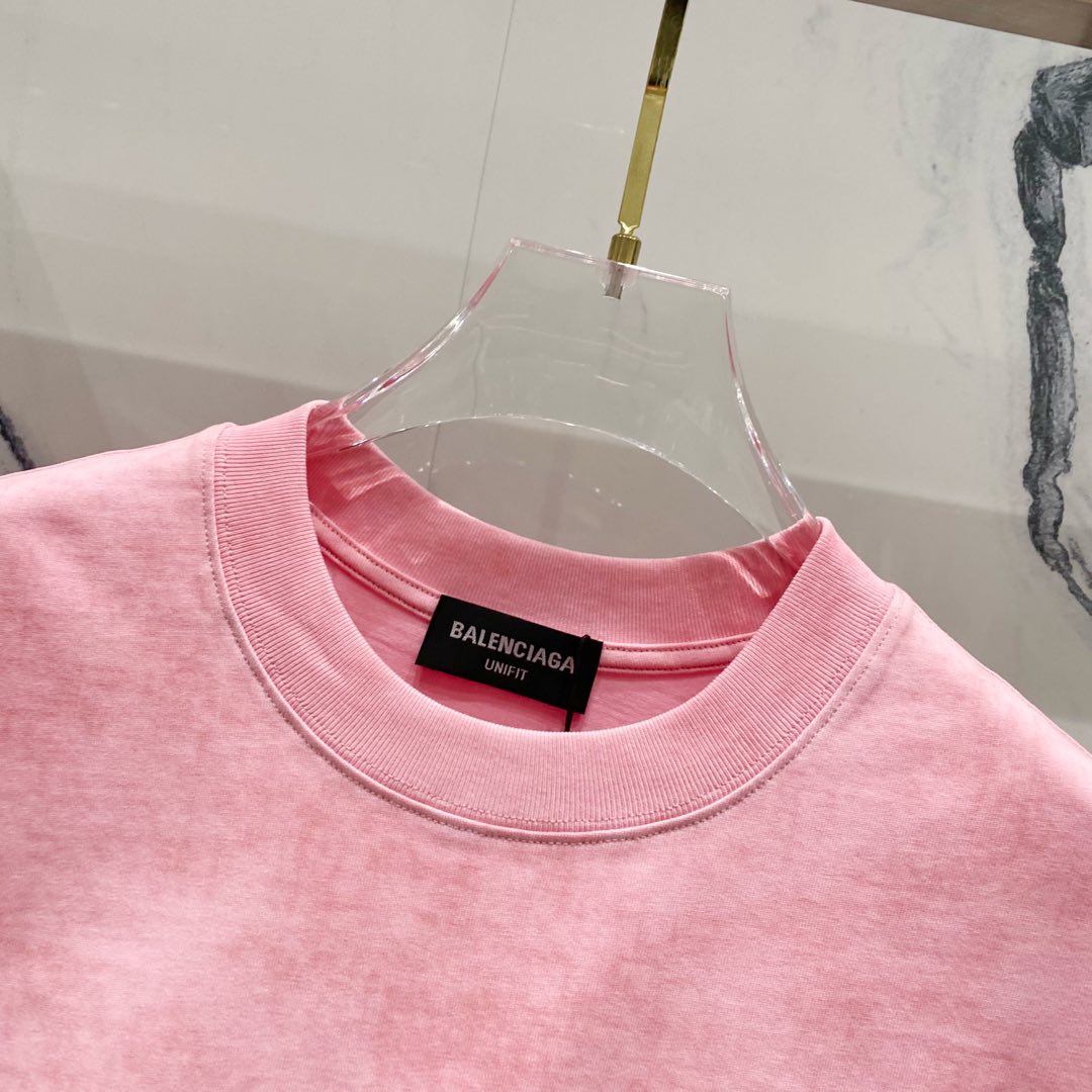 BALENCIAGA 320g Oversized Cotton T-Shirt with Wave-Inspired Coca-Cola Style Logo Embroidery – Unisex (S–XL)