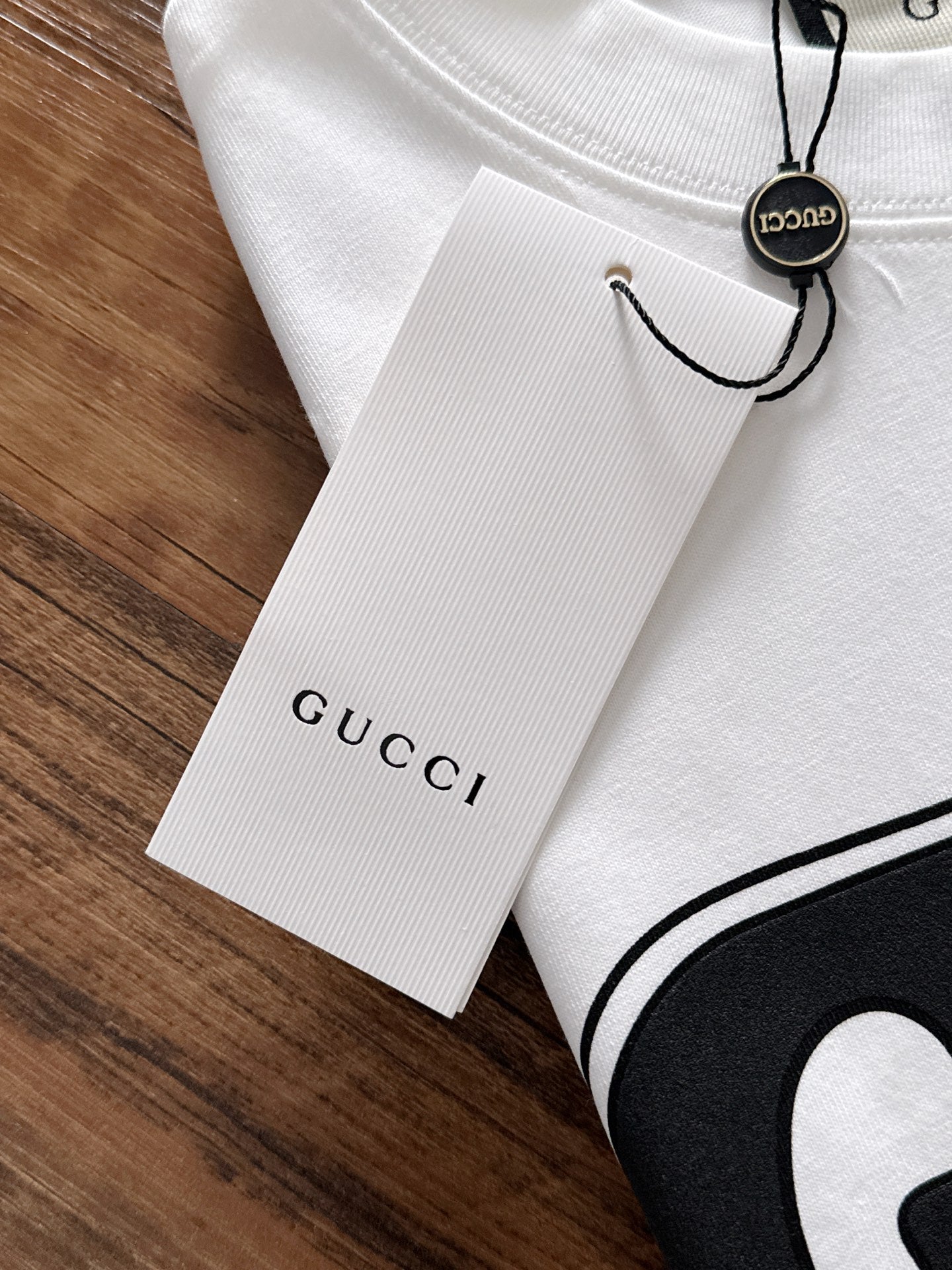 GUCCI 2025 Spring/Summer New Arrival Logo Print Cotton Crewneck T-Shirt (S–XXL)
