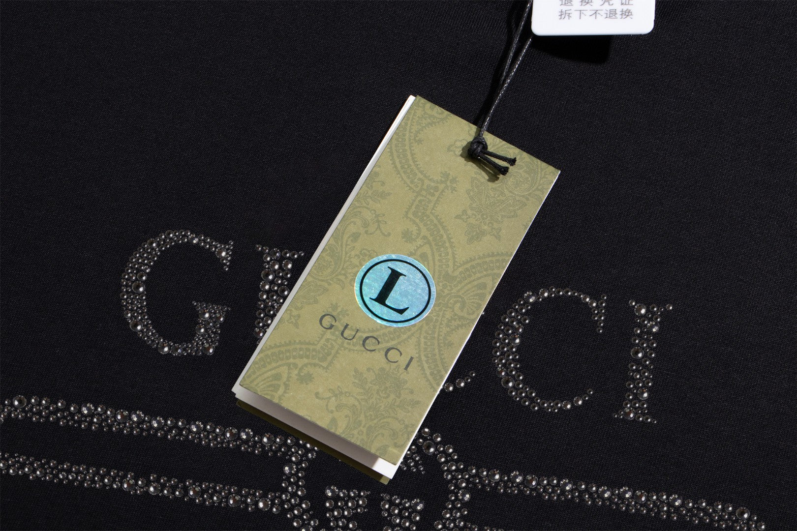 GUCCI 2025 New Embroidered Logo Cotton Crewneck T-Shirt (S–2XL)
