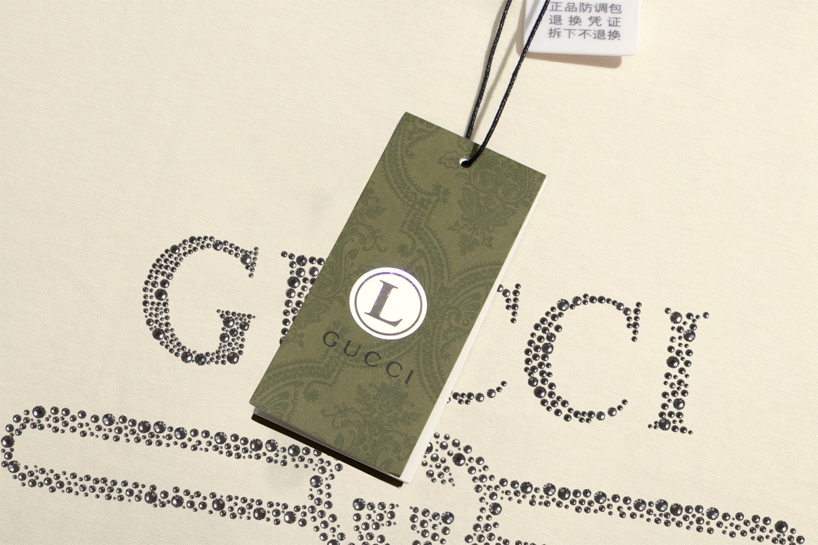 GUCCI 2025 New Embroidered Logo Cotton Crewneck T-Shirt (S–2XL)