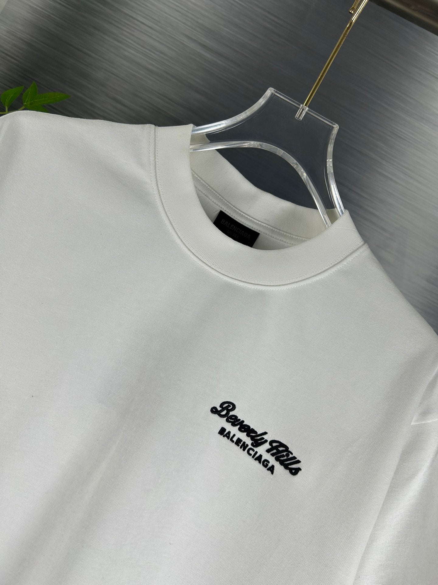 BALENCIAGA Distressed Classic Logo Embroidery T-Shirt – Oversized Drop Shoulder Fit (XS–L)