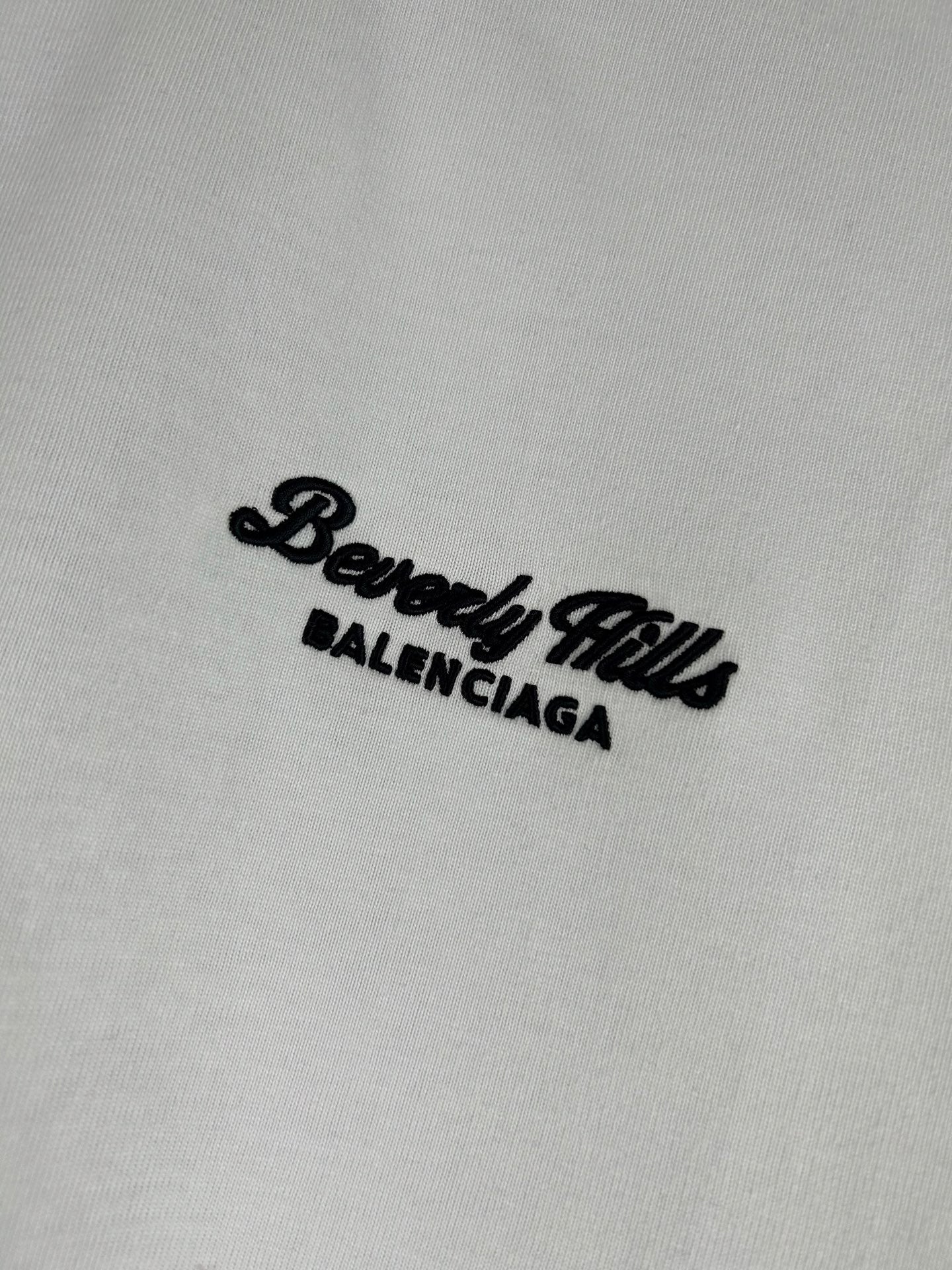 BALENCIAGA Distressed Classic Logo Embroidery T-Shirt – Oversized Drop Shoulder Fit (XS–L)