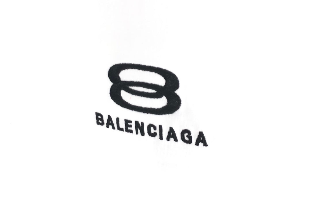 BALENCIAGA Logo Print & Embroidery Cotton T-Shirt – Unisex Relaxed Fit (S–XL)
