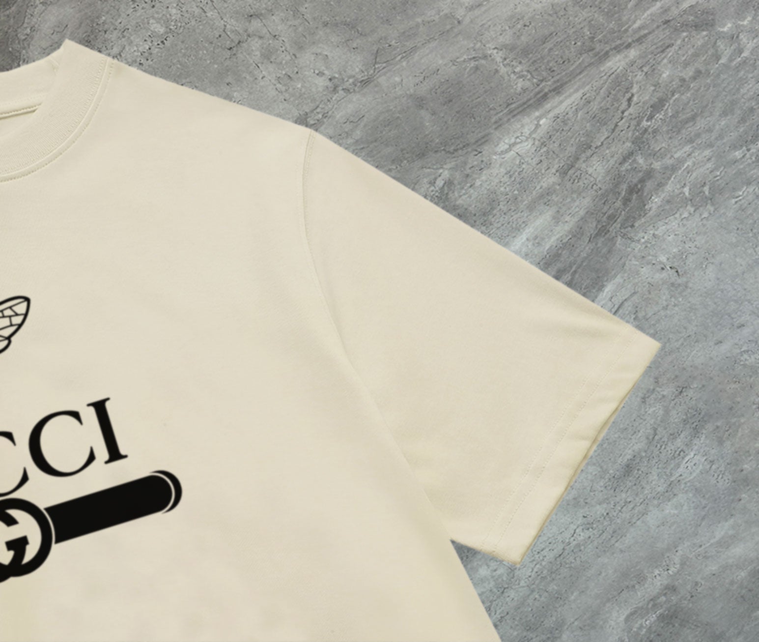 GUCCI 2025 New Embroidered Logo Cotton Crewneck T-Shirt (S–2XL)