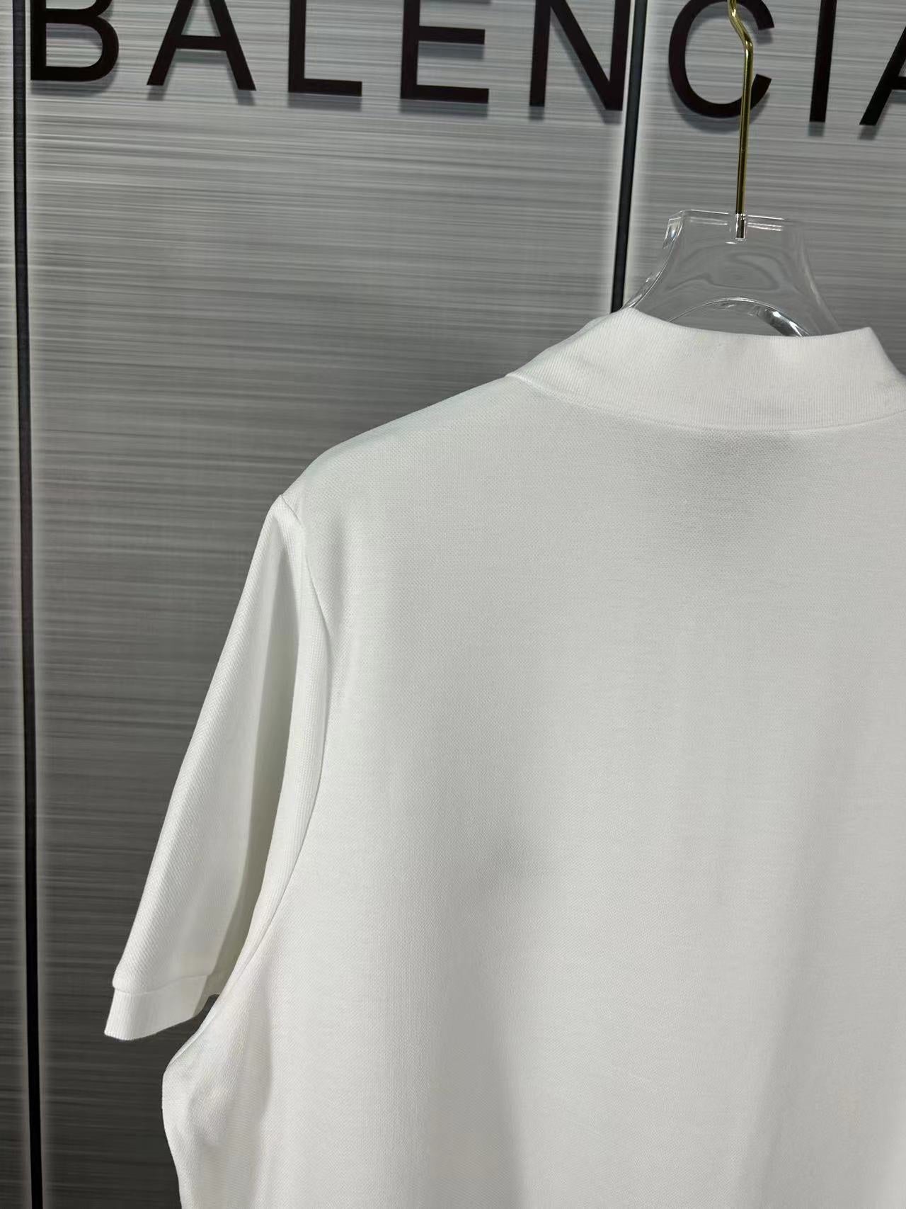 BALENCIAGA 24SS Double-B Embroidered Polo Shirt – Unisex Relaxed Fit (Size 1–3)