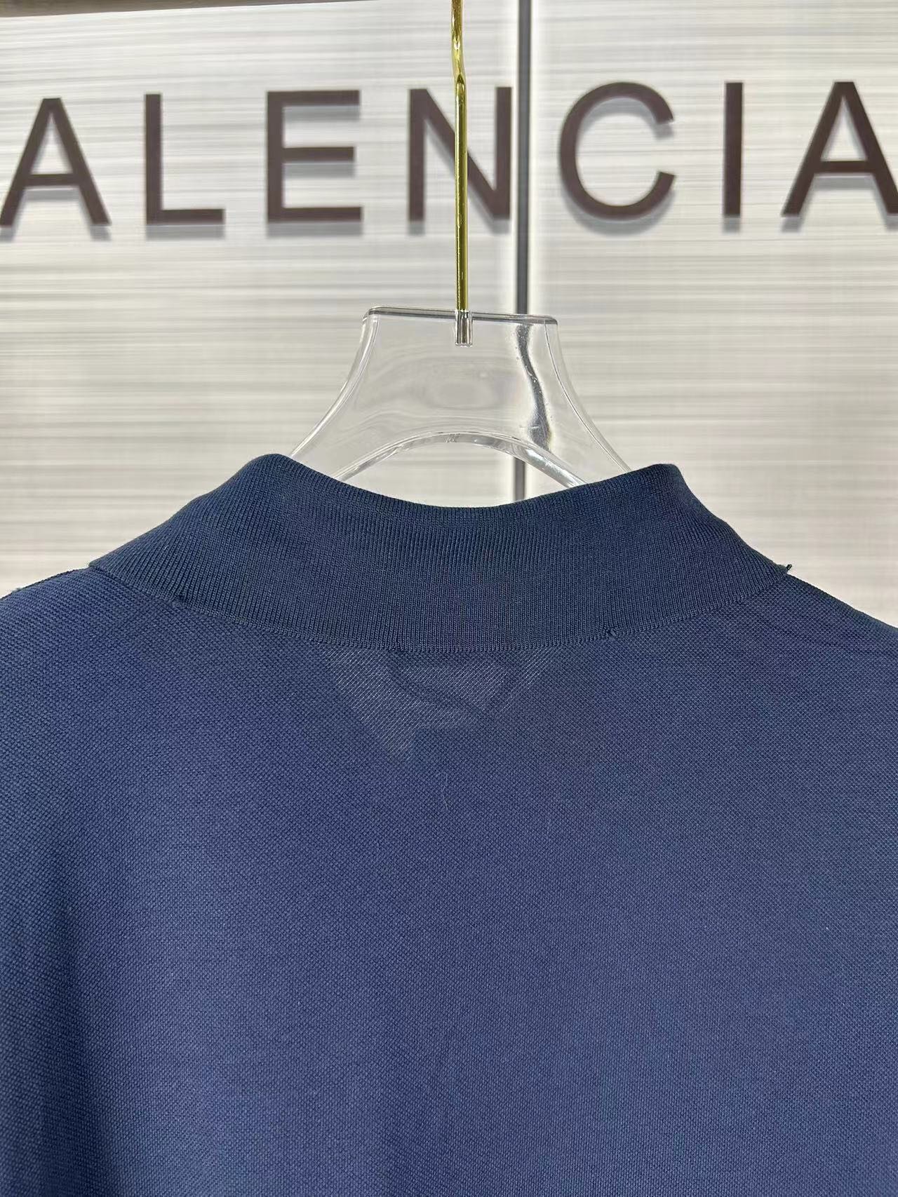BALENCIAGA 24SS Embroidered Warhorse Polo Shirt – Unisex Relaxed Fit (Size 1–3)