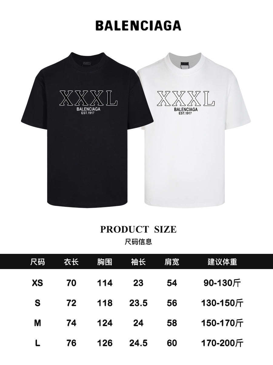 BALENCIAGA 24SS Classic Cotton T-Shirt – Unisex Oversized Fit (XS–L)