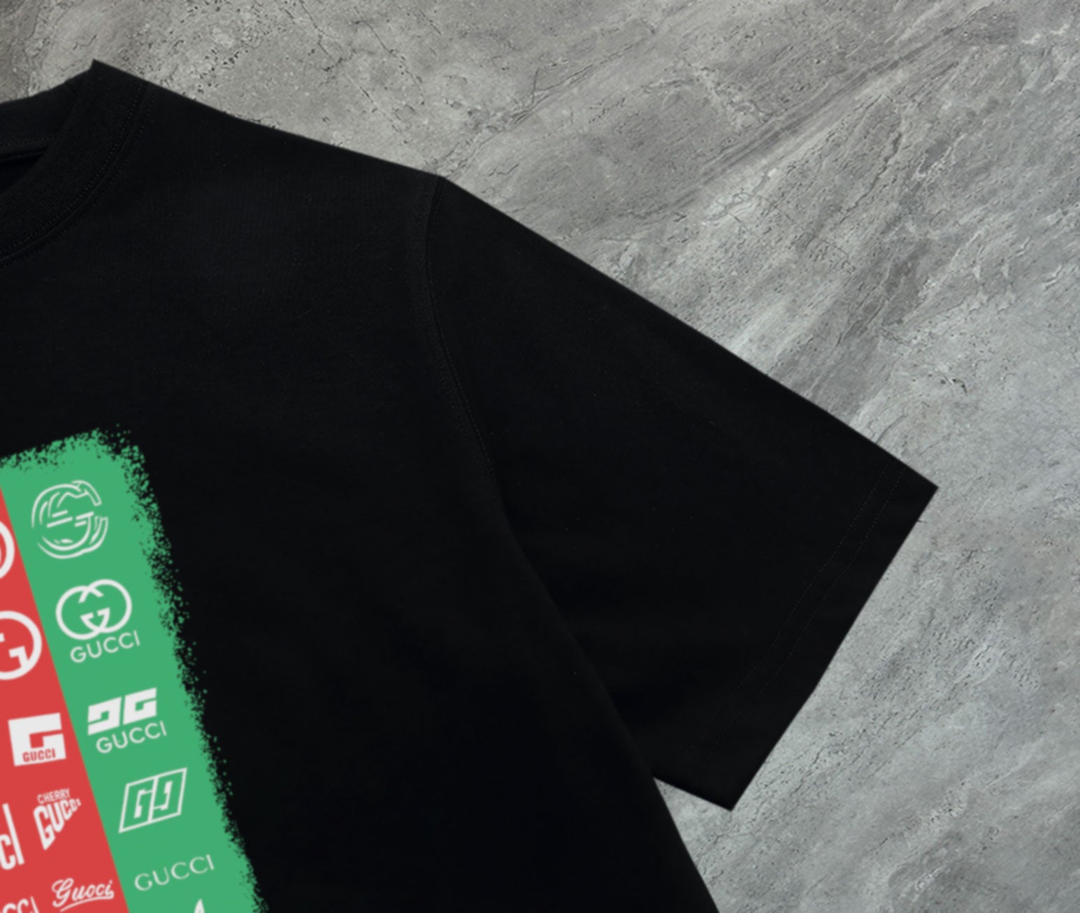 GUCCI 2025 New Embroidered Logo Cotton Crewneck T-Shirt (S–2XL)