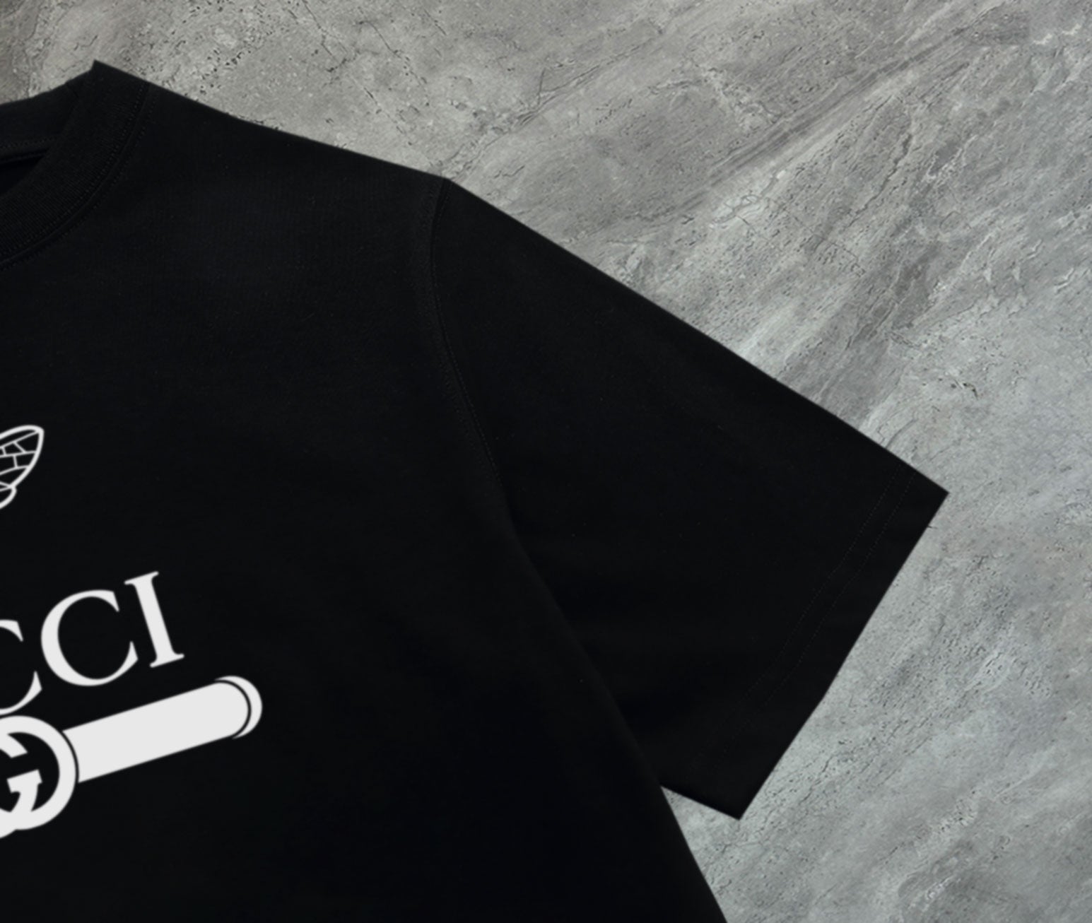 GUCCI 2025 New Embroidered Logo Cotton Crewneck T-Shirt (S–2XL)