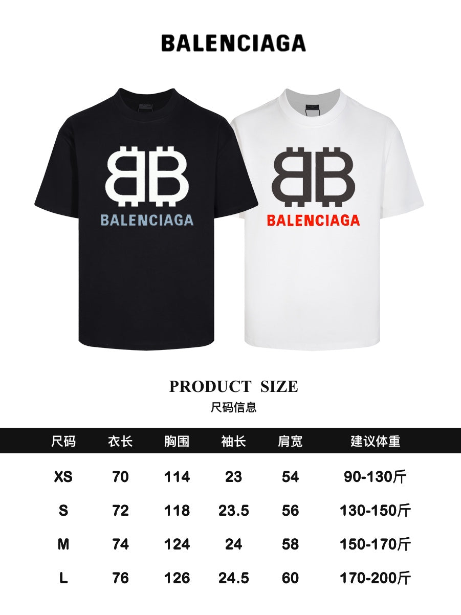 BALENCIAGA 24SS Classic Cotton T-Shirt – Unisex Oversized Fit (XS–L)