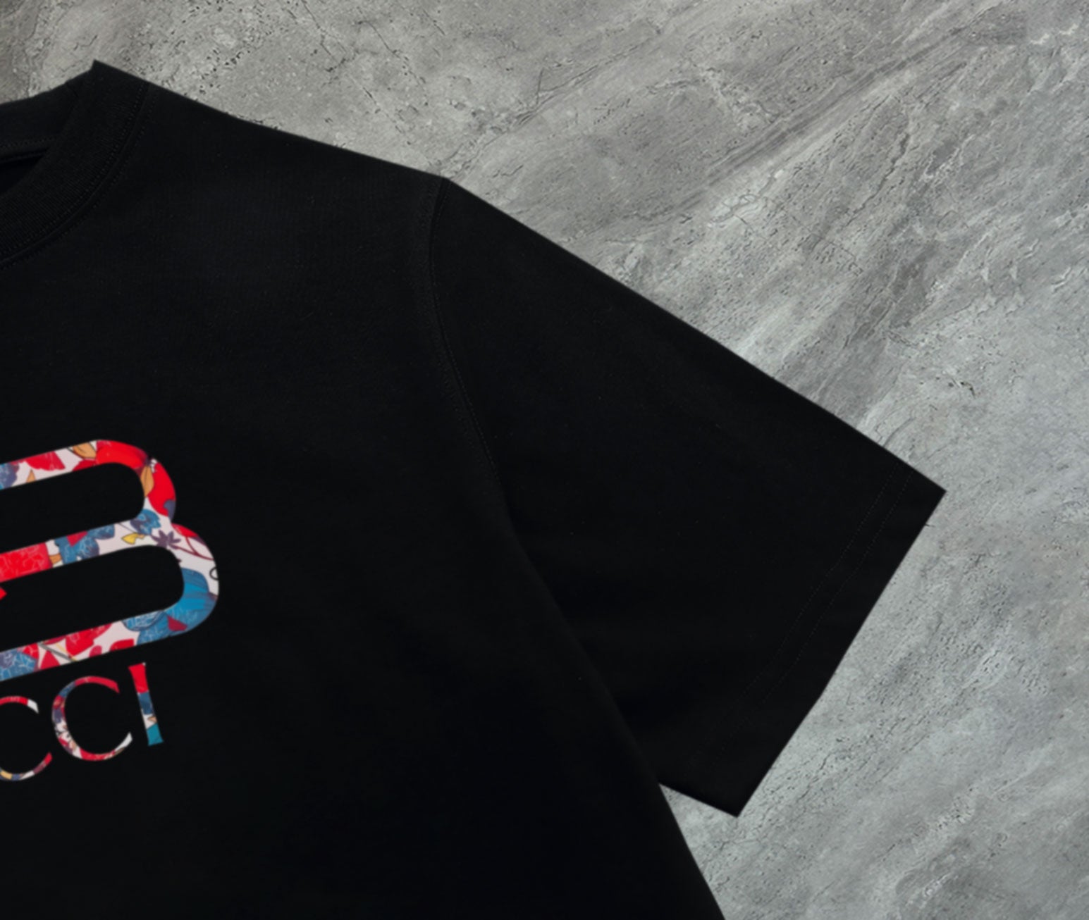 GUCCI 2025 New Embroidered Logo Cotton Crewneck T-Shirt (S–2XL)