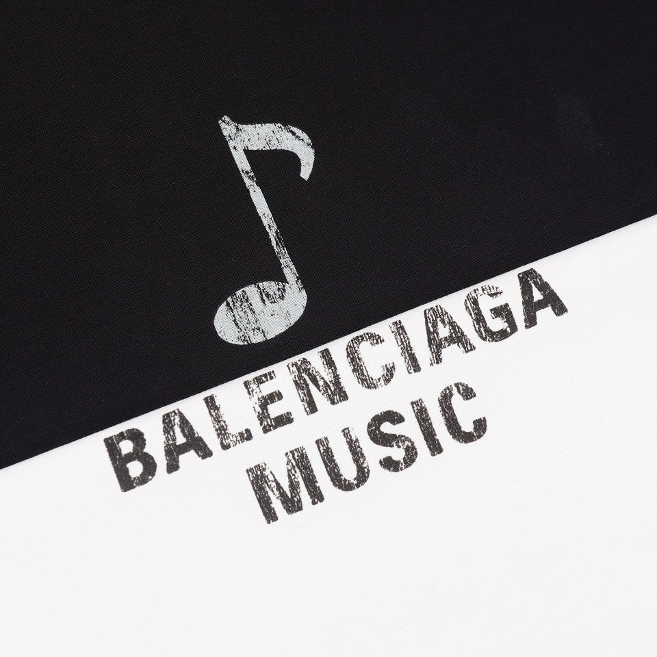 BALENCIAGA 24SS White Ink Spray Print T-Shirt (XS–L)