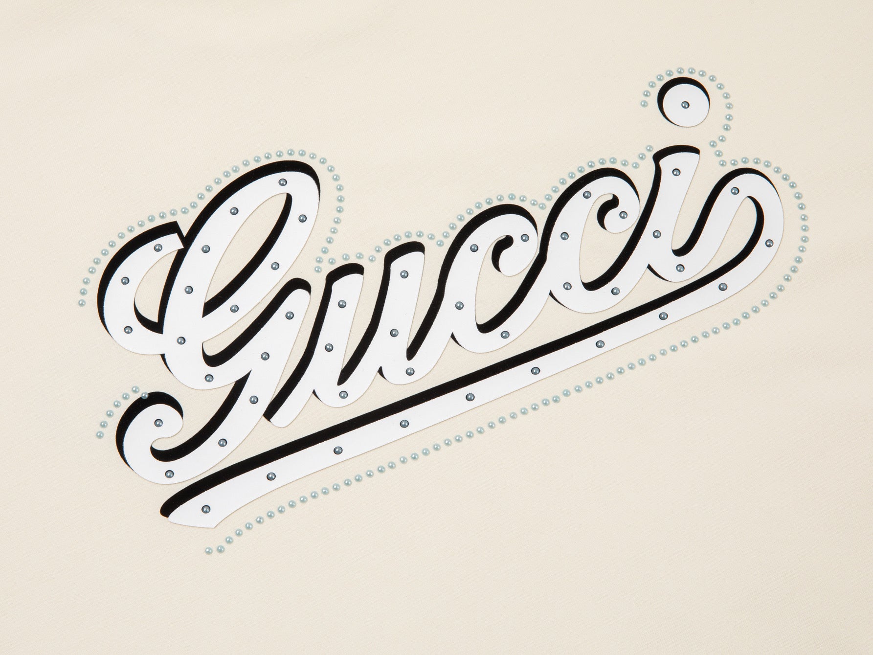 GUCCI Studded Logo Print T-Shirt (XS–L)