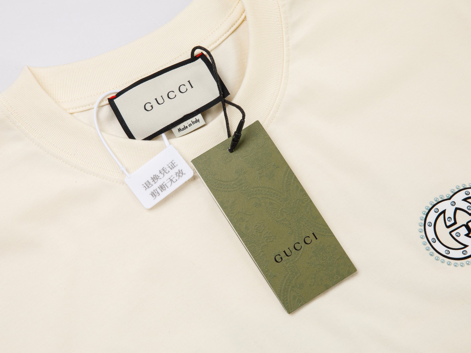 GUCCI Studded Logo Print T-Shirt (XS–L)