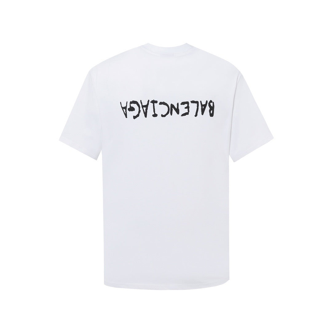 BALENCIAGA 24SS Paris Reverse Letter 3D Puff Print T-Shirt (XS–L)