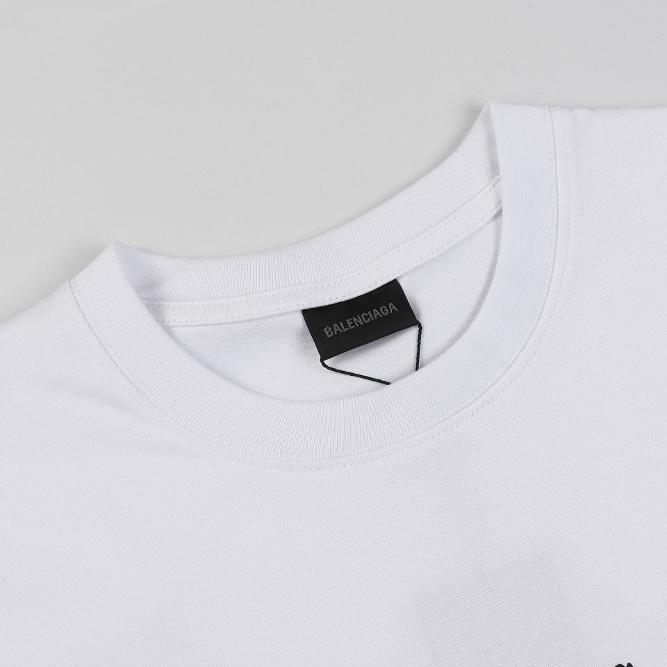 BALENCIAGA 24SS Paris Reverse Letter 3D Puff Print T-Shirt (XS–L)