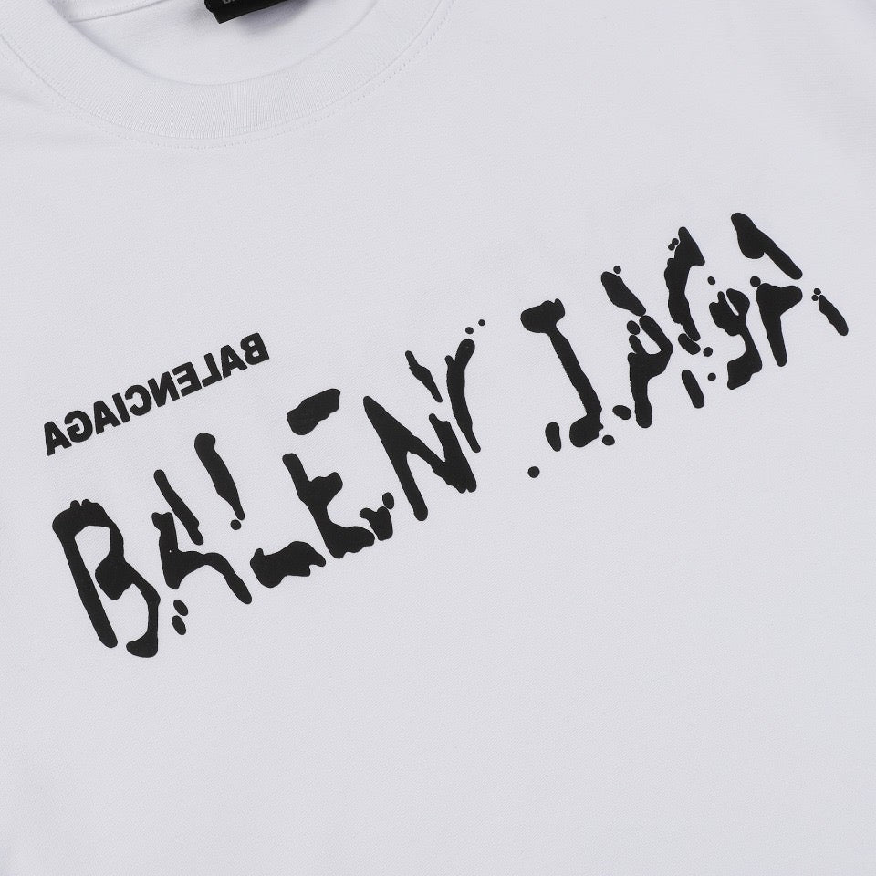 BALENCIAGA 24SS Paris Reverse Letter 3D Puff Print T-Shirt (XS–L)