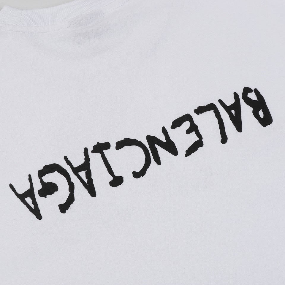 BALENCIAGA 24SS Paris Reverse Letter 3D Puff Print T-Shirt (XS–L)