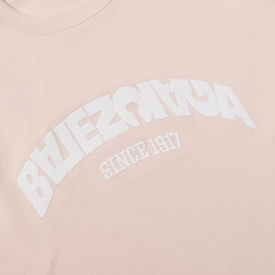 BALENCIAGA 24SS Classic Reverse Logo Embroidery T-Shirt (XS–L)
