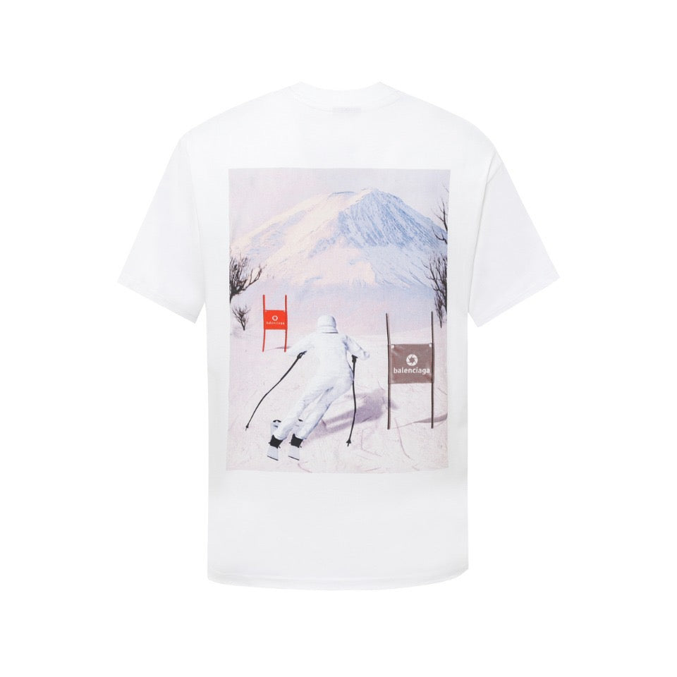 BALENCIAGA 24SS Imported Kornit Direct-to-Garment Print T-Shirt (XS–L)